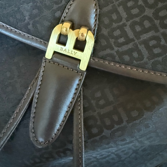 Bally vintage monogram Giaguargo canvas and leather backpack - Picture 5 of 17